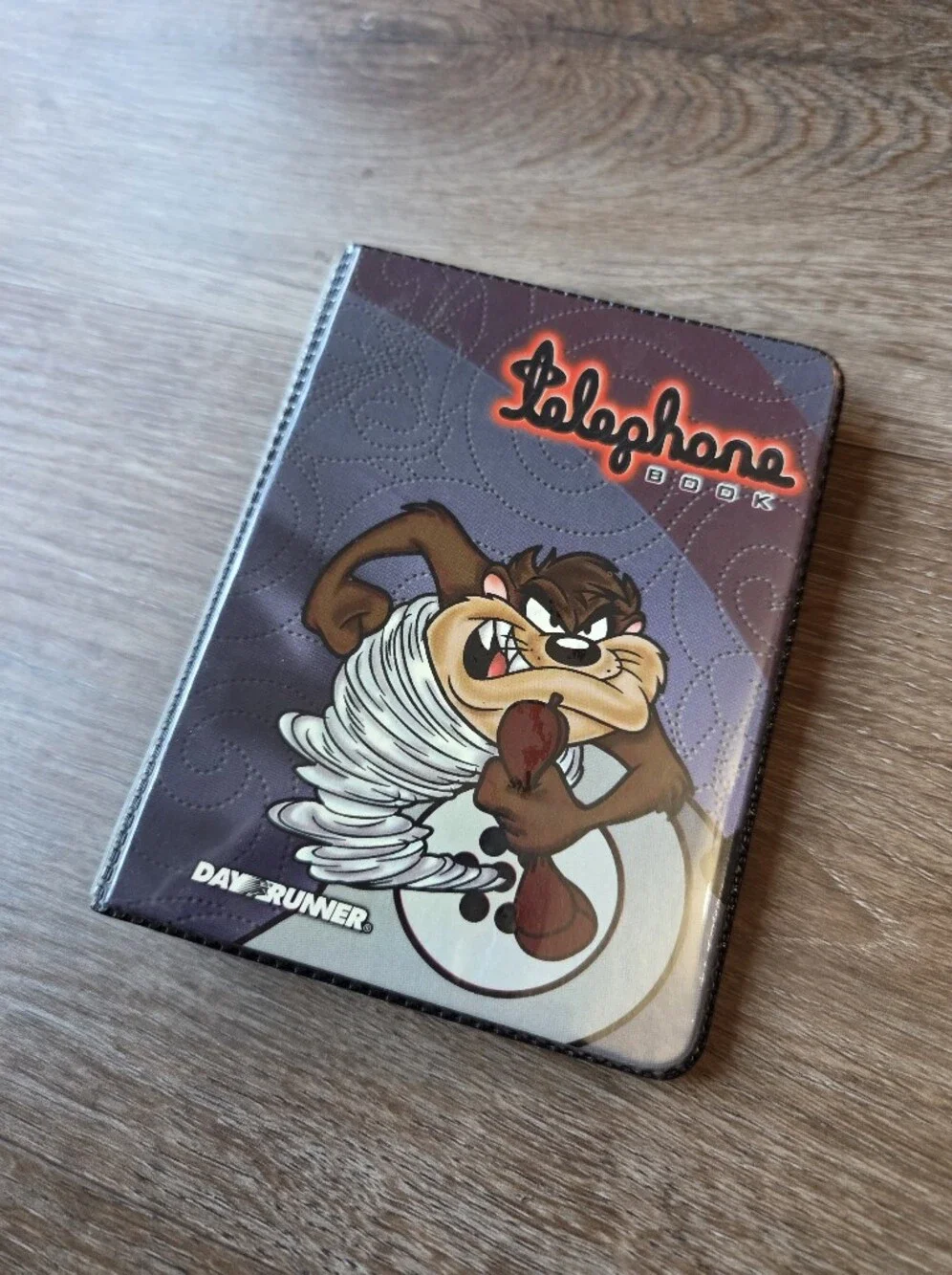 Vintage 1998 Looney Tunes Telephone Book Binder Organizer Taz Manian Devil Empty